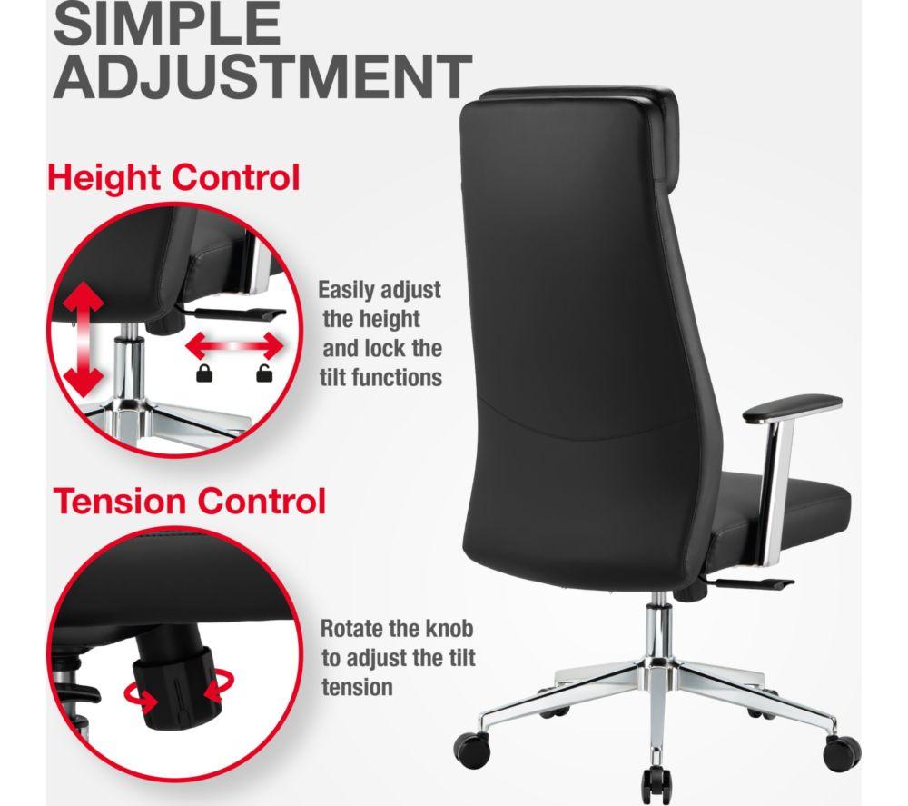 TTAP York PU Leather Tilting Executive Chair - Black image number 3 of 10