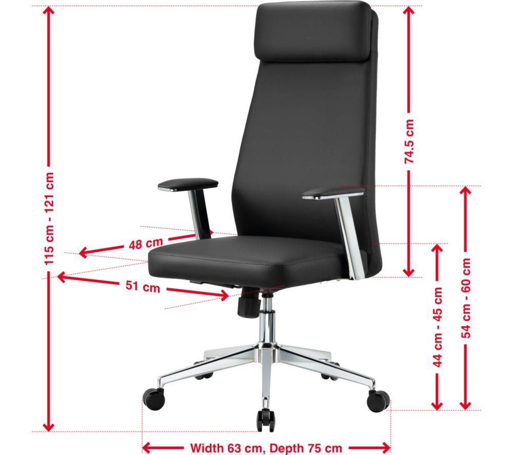 TTAP York PU Leather Tilting Executive Chair - Black image number 6 of 10