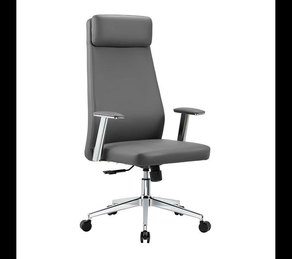 Ttap York Pu Leather Tilting Executive Chair - Grey