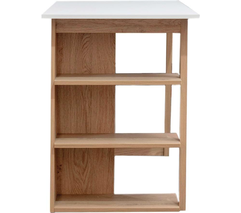 TTAP Monza Home Office Desk - Brown & White image number 2 of 7