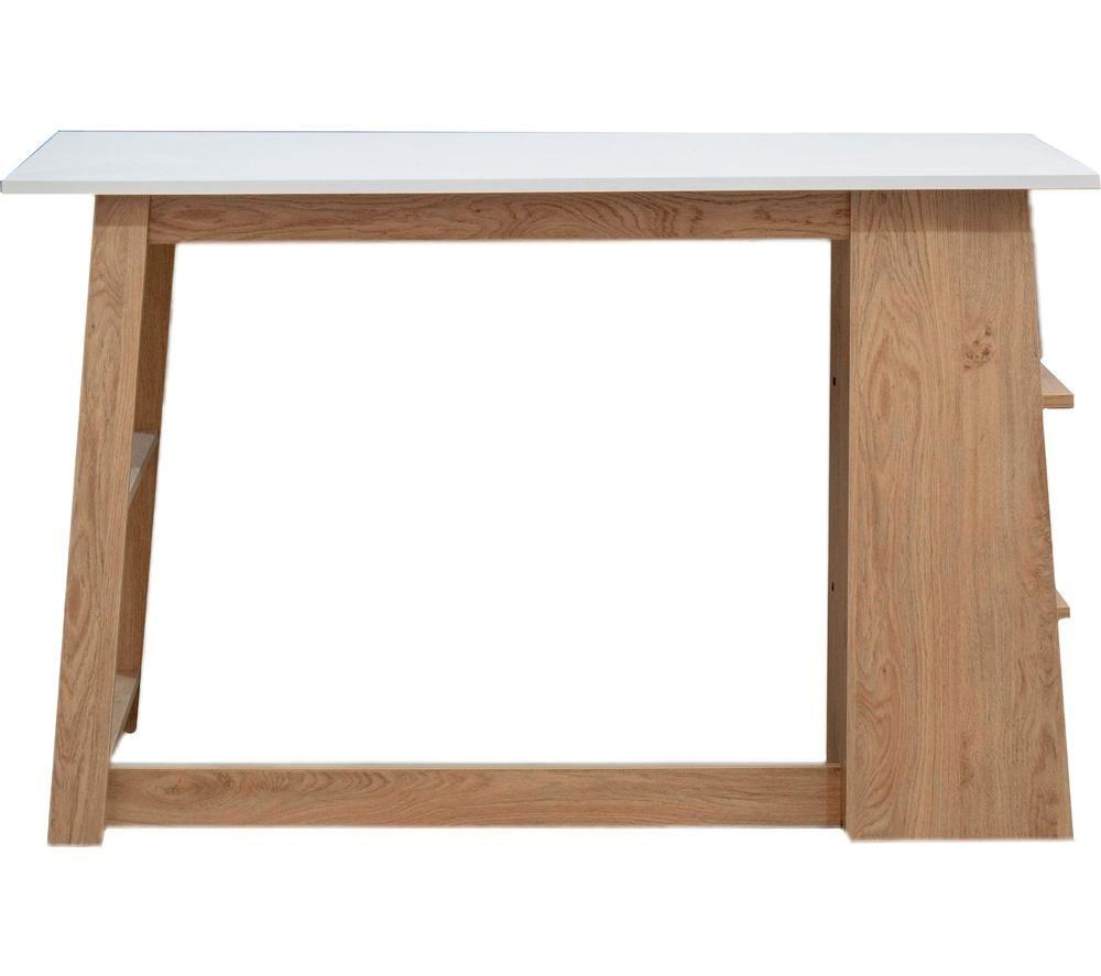 TTAP Monza Home Office Desk - Brown & White image number 6 of 7
