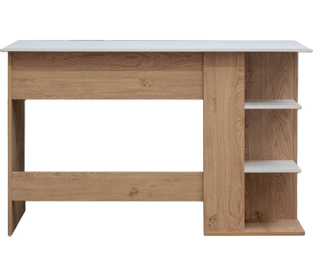 TTAP Milan Home Office Desk - Brown & White image number 5 of 7