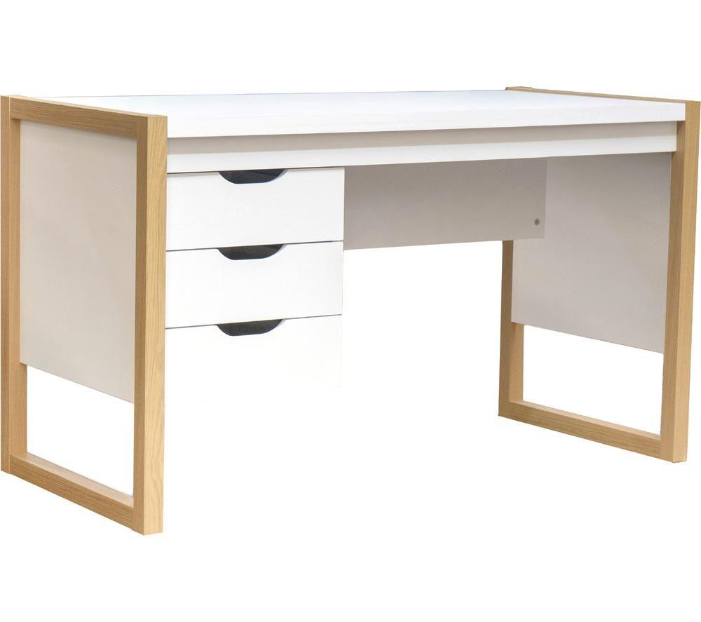 TTAP Alcarno Home Office Desk - Brown & White image number 2 of 7