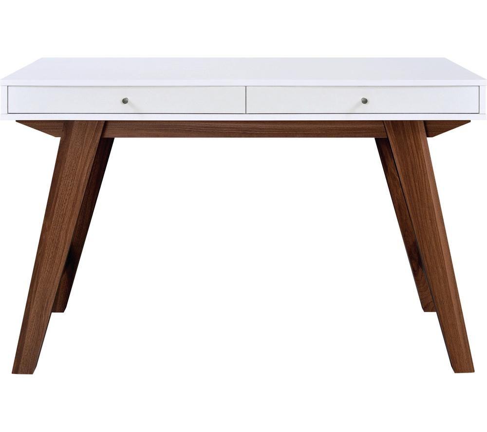 TTAP Florence Home Office Desk - White & Brown