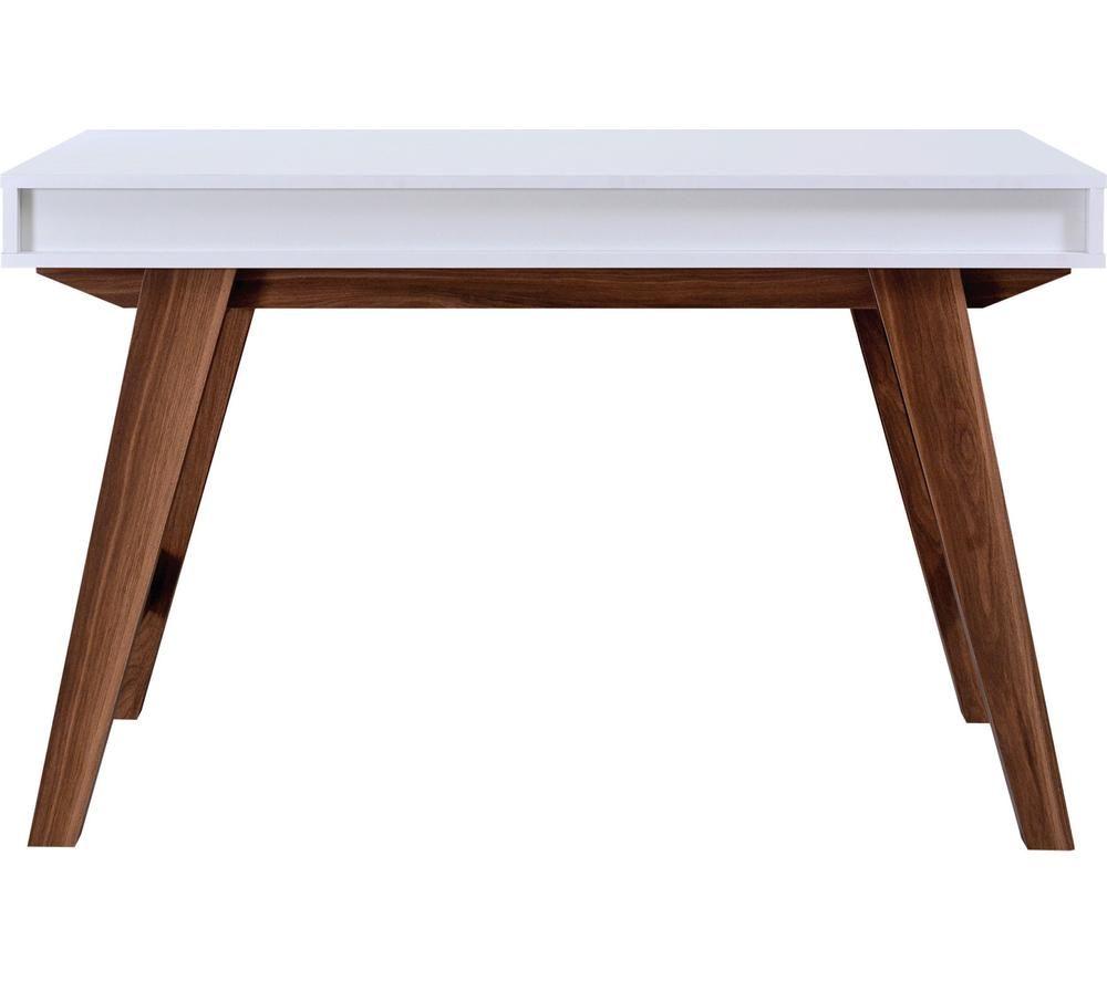 TTAP Florence Home Office Desk - White & Brown image number 3 of 7