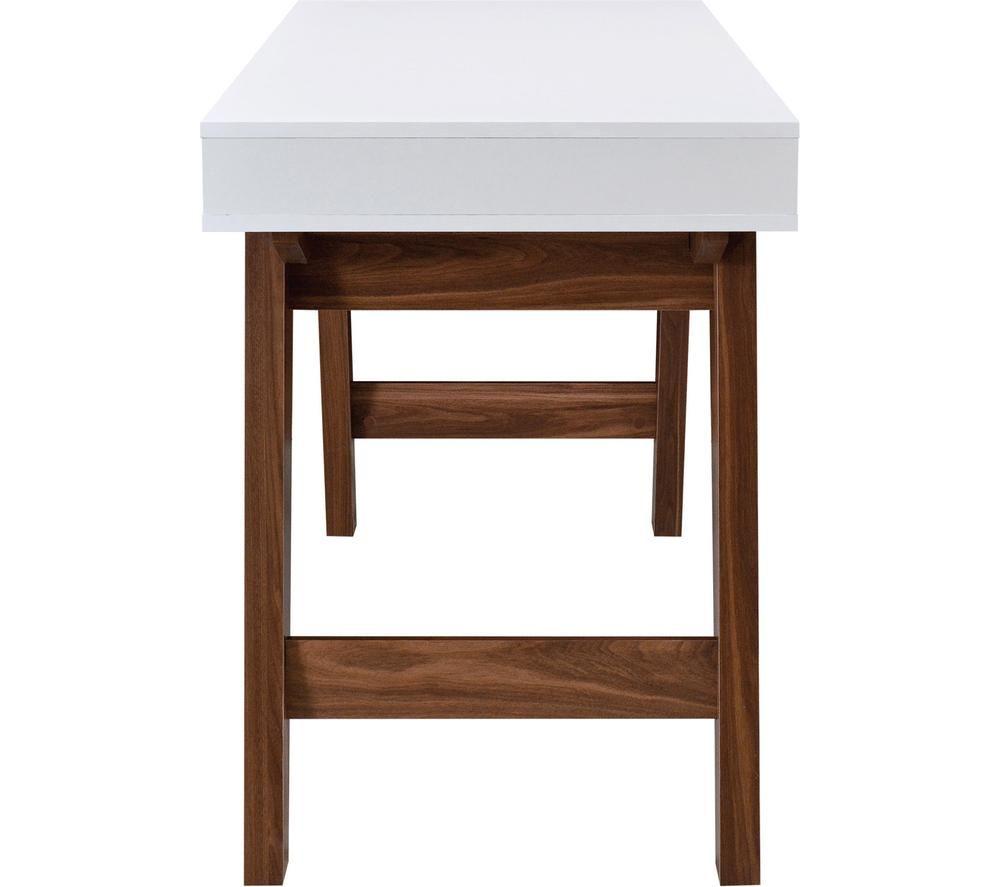 TTAP Florence Home Office Desk - White & Brown image number 5 of 7