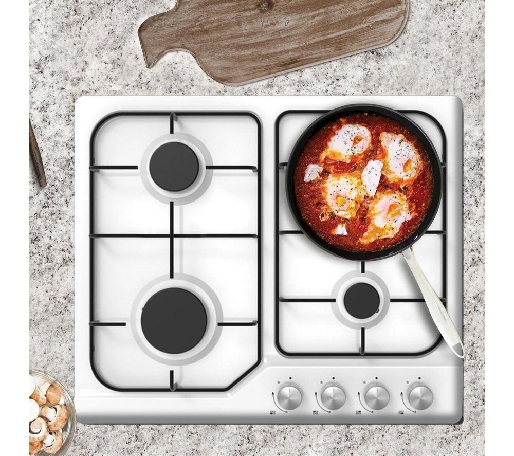 STATESMAN GH160WH 60 cm Gas Hob - White image number 2 of 3