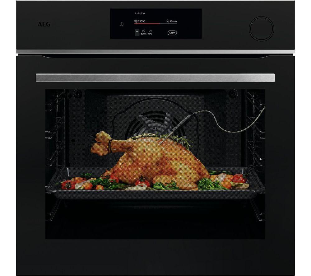 AEG 7000 MealAssist TR7PB731ST Electric Pyrolytic Oven – Black, Black