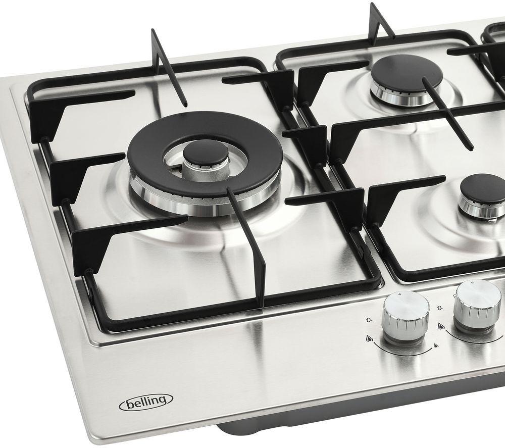 BELLING GHU753RI STA 75 cm Gas Hob - Stainless Steel image number 3 of 5