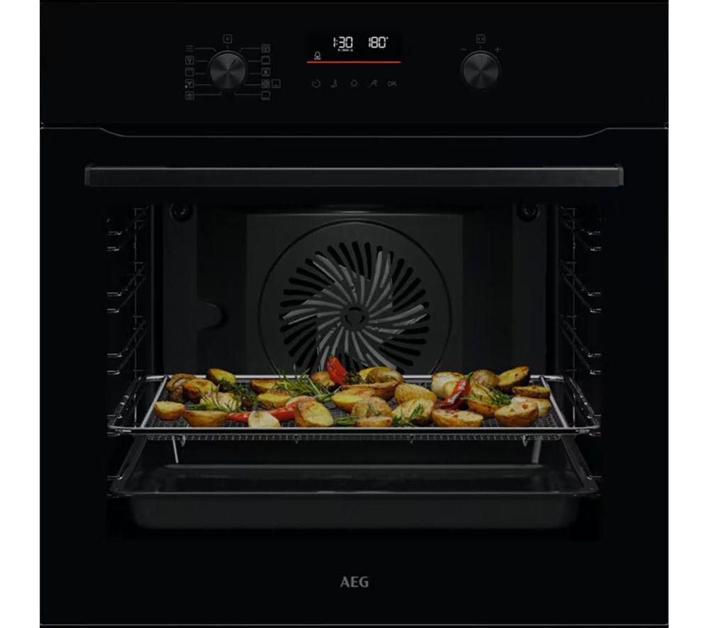 AEG 6000 SenseCook OS6PB50AK Electric Pyrolytic Oven – Black, Black