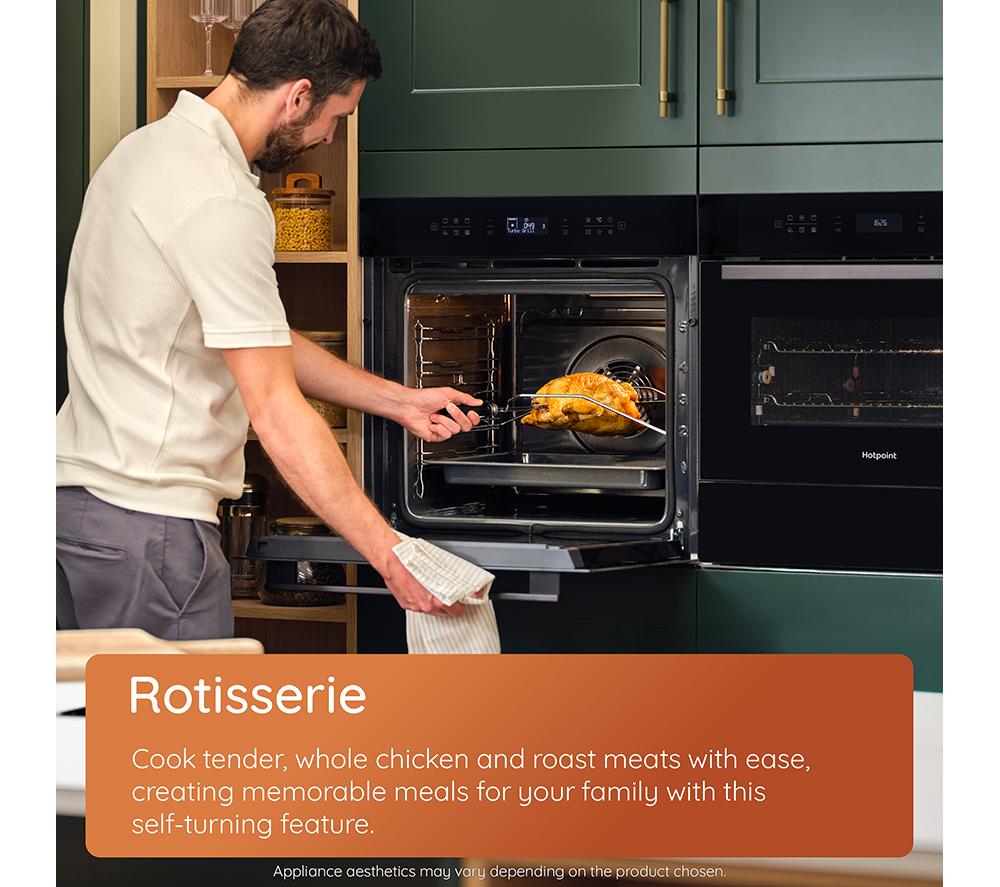 HOTPOINT Class 4 ActiveMultiflow HOI4S8PM0BUK Electric Pyrolytic Steam Oven - Black image number 8 of 14