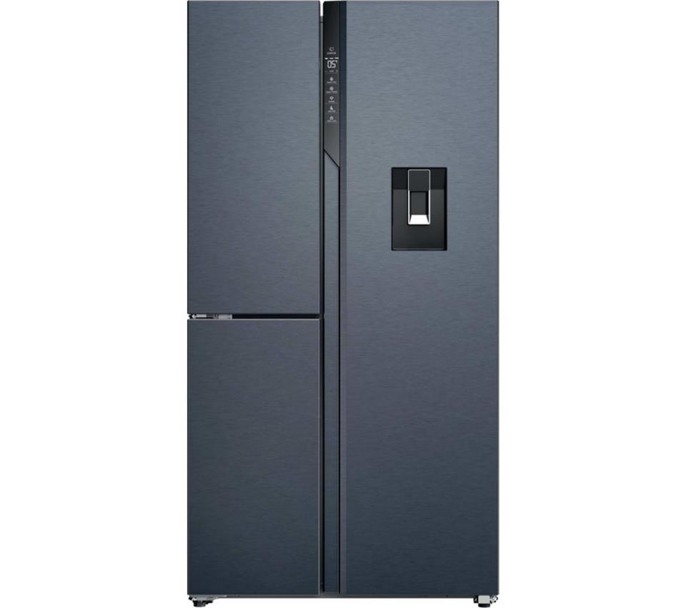 HAIER Series 7 HSPR79F18EWMB American-Style Fridge Freezer - Brushed Black