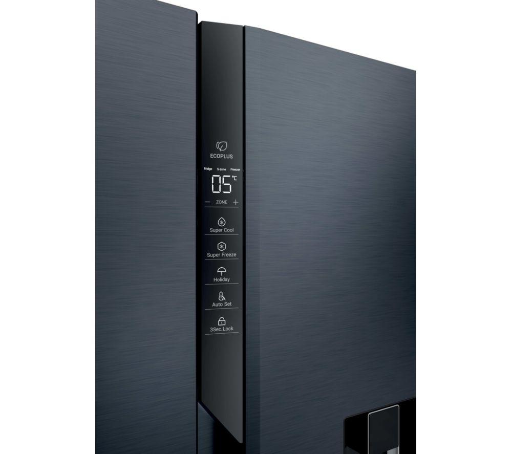 HAIER  Series 7 HSPR79F18EWMB American-Style Fridge Freezer - Brushed Black image number 2 of 19