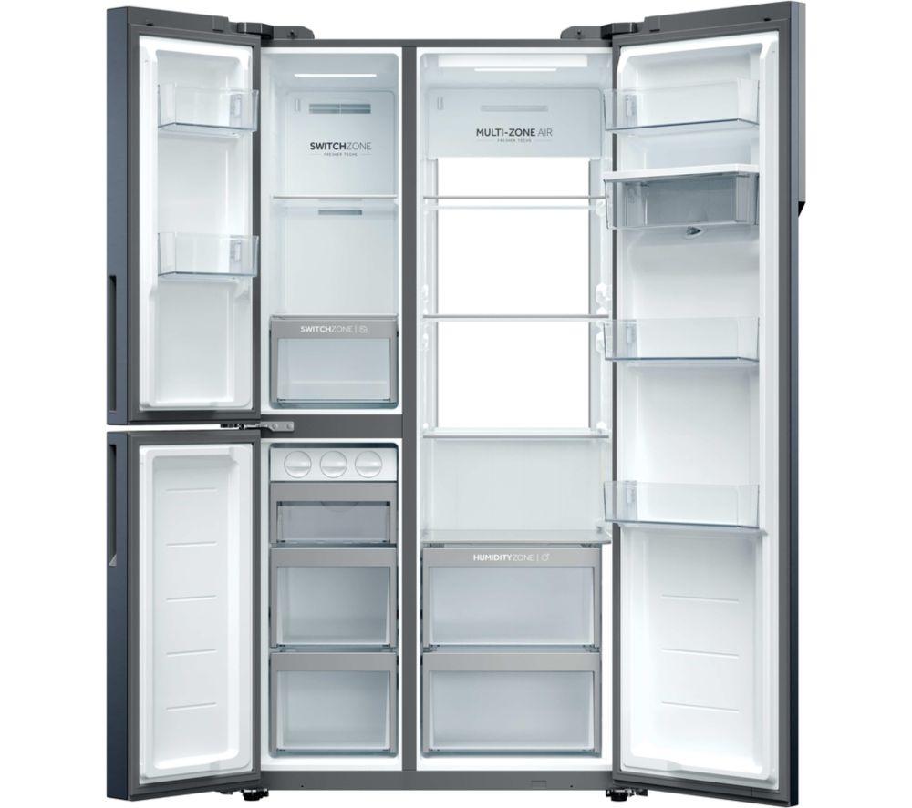 HAIER  Series 7 HSPR79F18EWMB American-Style Fridge Freezer - Brushed Black image number 3 of 19