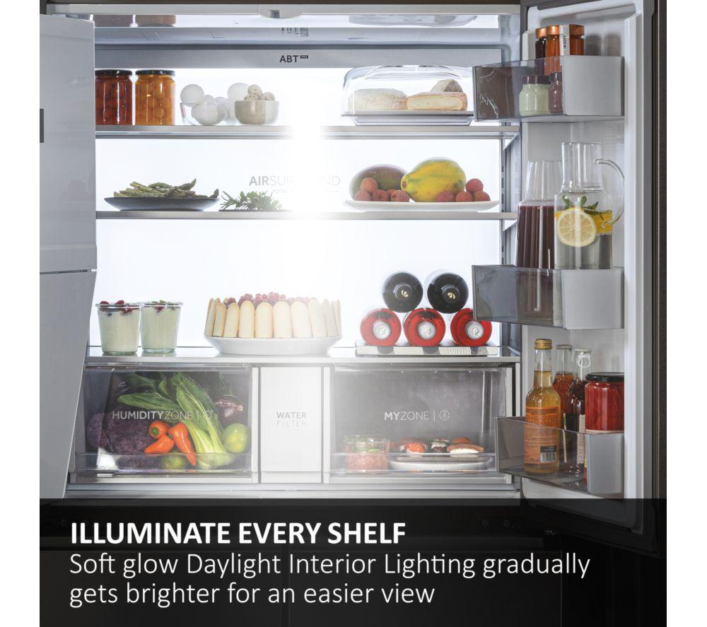 HAIER  Series 7 HSPR79F18EWMB American-Style Fridge Freezer - Brushed Black image number 6 of 19