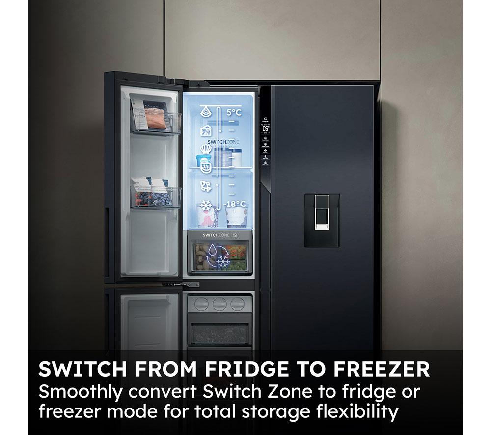 HAIER  Series 7 HSPR79F18EWMB American-Style Fridge Freezer - Brushed Black image number 18 of 19