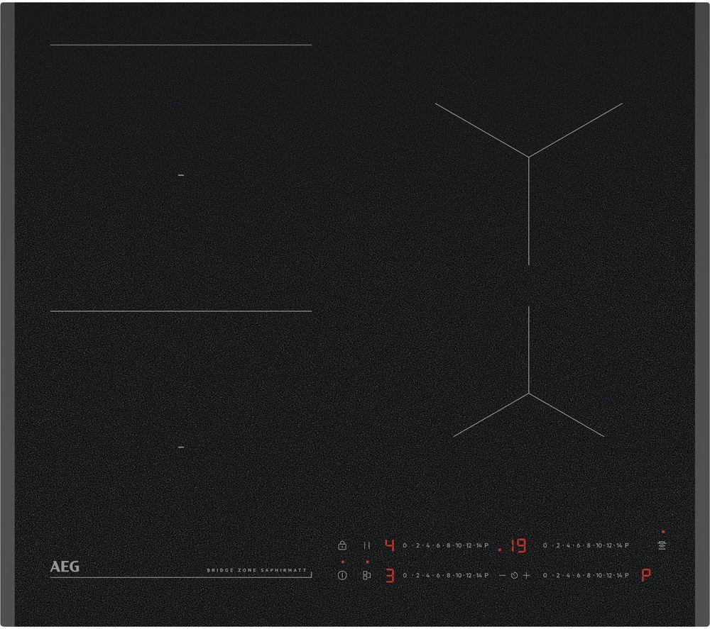 AEG 6000 Bridge TO64IB00FZ 60 cm Electric Induction Hob – SaphirMatt Black, Black