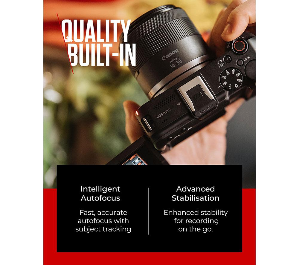 CANON EOS R50 V Mirrorless Camera with RF-S 14-30 mm f/4-6.3 IS STM PZ Lens image number 5 of 11