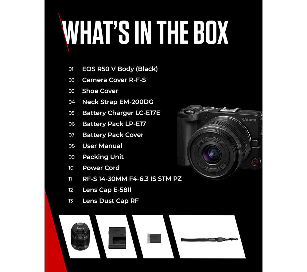 CANON EOS R50 V Mirrorless Camera with RF-S 14-30 mm f/4-6.3 IS STM PZ Lens image number 10 of 11