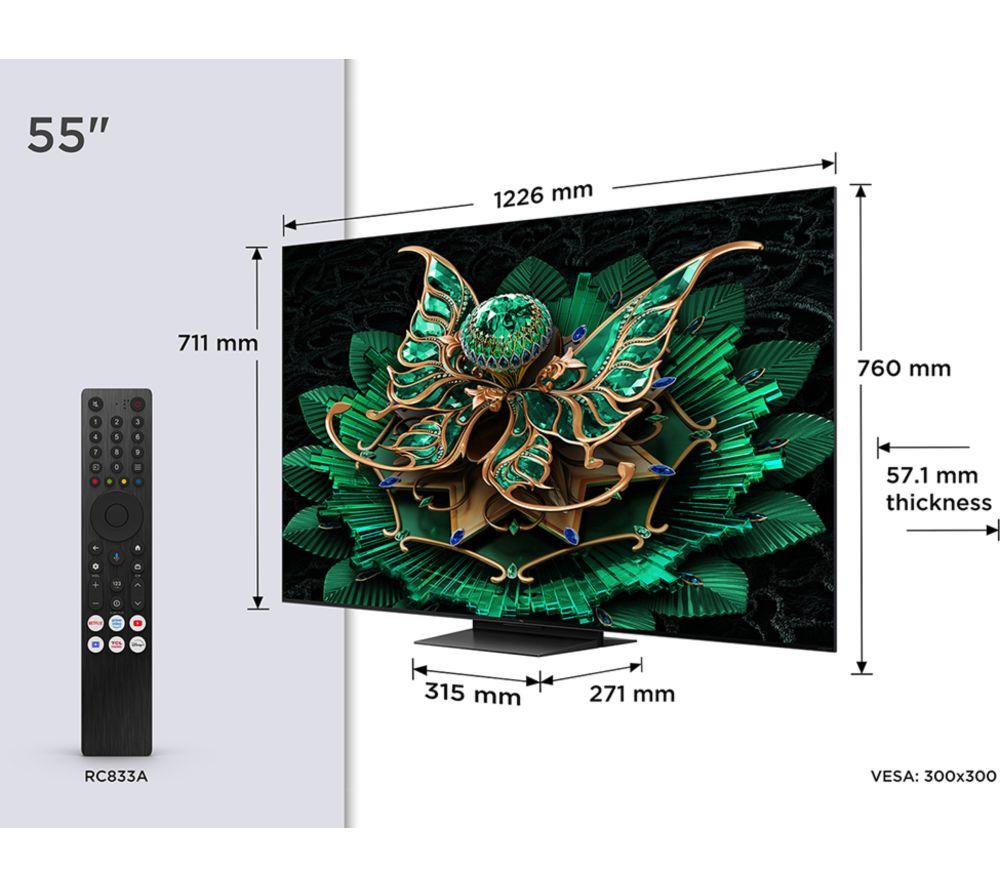 TCL C7K 55" QD-Mini LED 4K HDR Smart Google TV - 55C7K image number 16 of 17