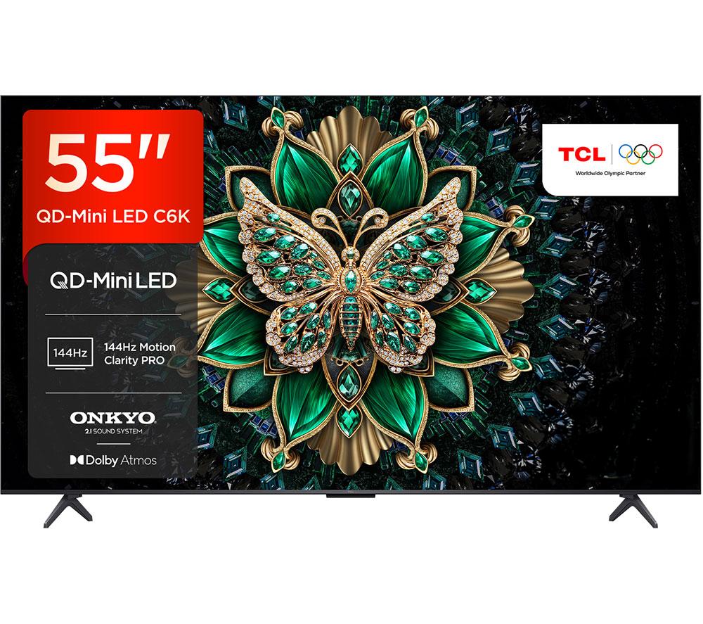 55inch TCL C6K  QD-Mini LED 4K HDR Smart Google TV - 55C6K