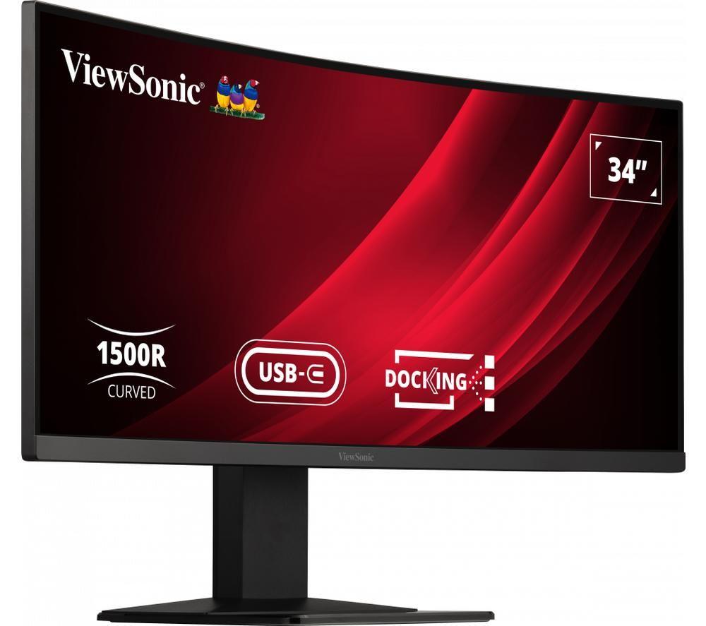 VIEWSONIC VG3419C Wide Quad HD 34" Curved LED Monitor - Black image number 4 of 9