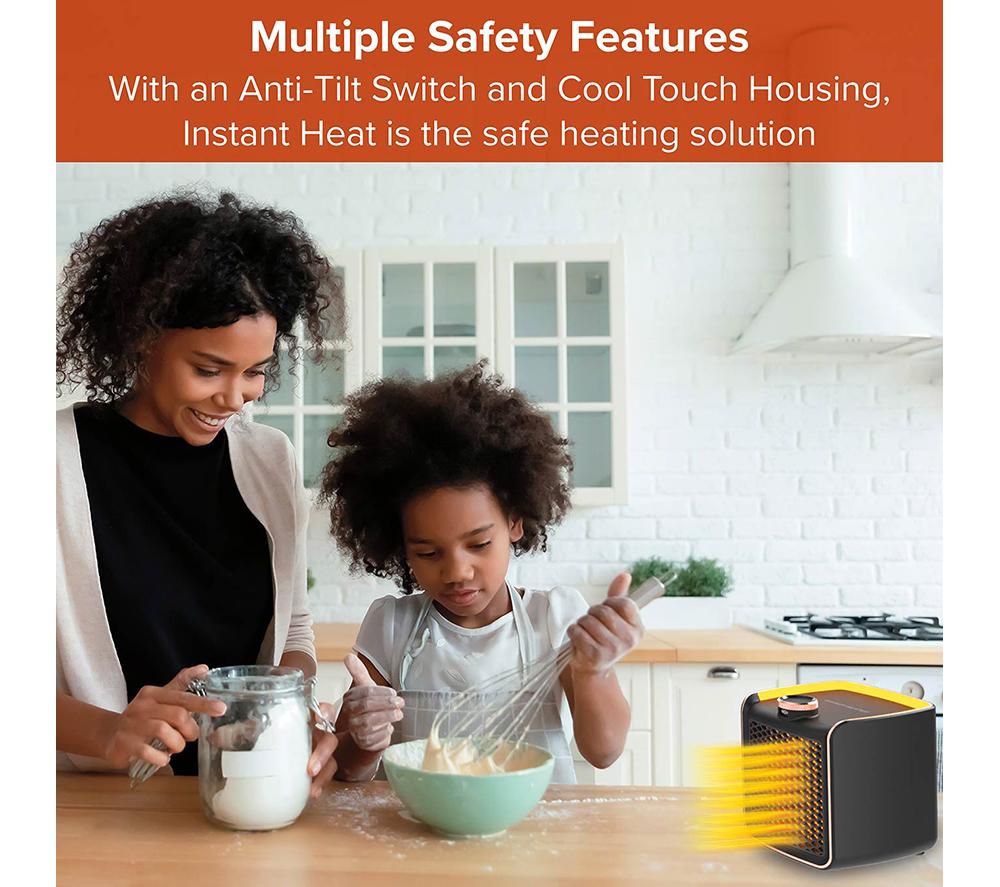 HANDY HEATER Instant Heat Deluxe 1500 W Hot & Cool Ceramic Fan Heater - Black image number 4 of 11