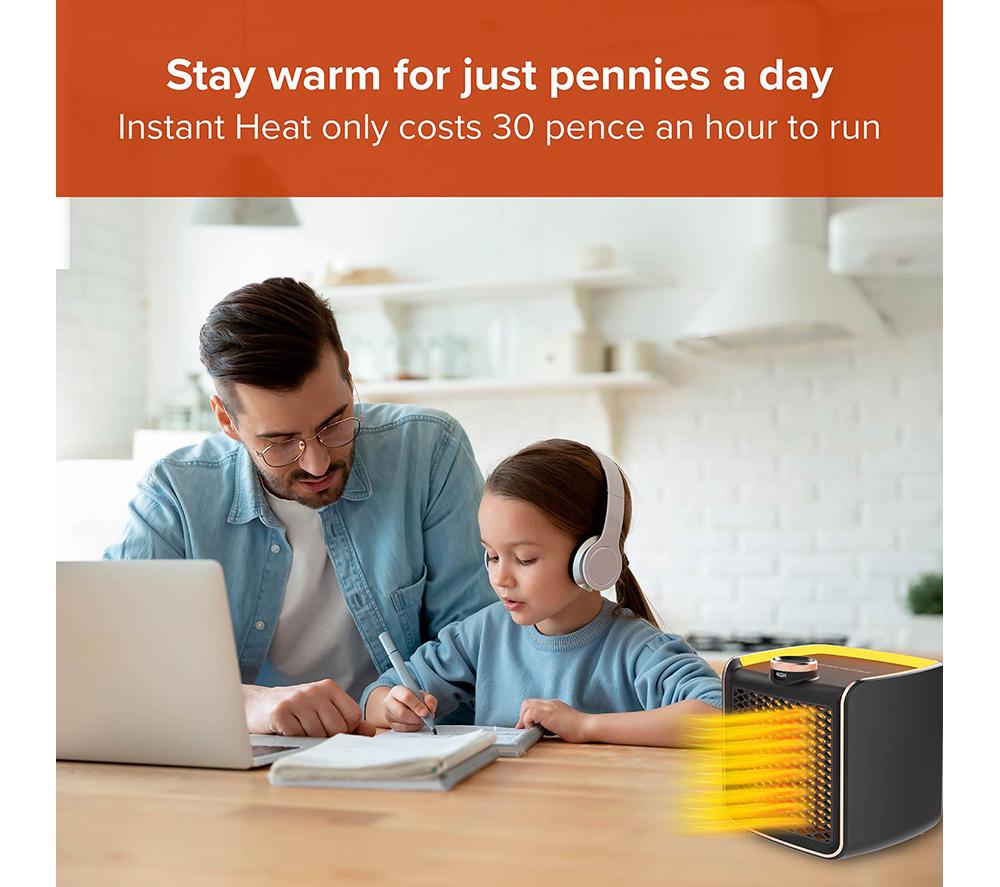 HANDY HEATER Instant Heat Deluxe 1500 W Hot & Cool Ceramic Fan Heater - Black image number 11 of 11