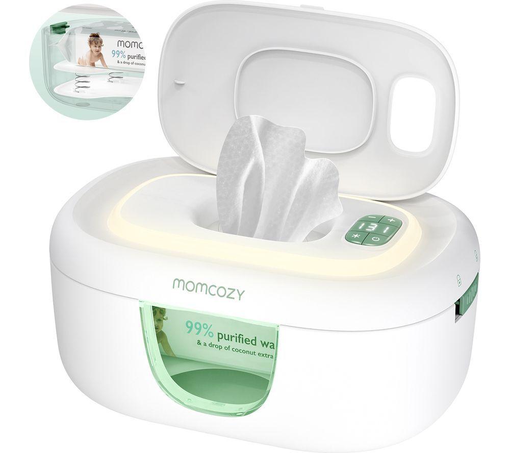 MOMCOZY WW004-WH11BA-A Baby Wipe Warmer - White & Green image number 2 of 5