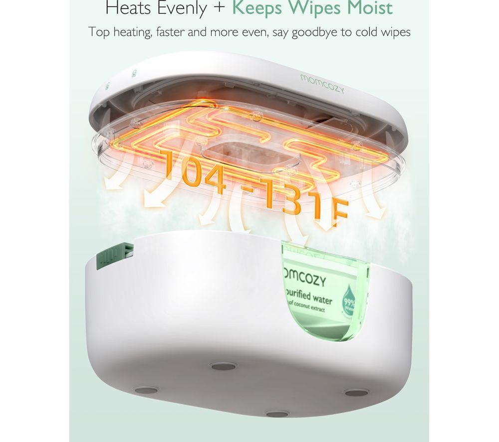 MOMCOZY WW004-WH11BA-A Baby Wipe Warmer - White & Green image number 5 of 5