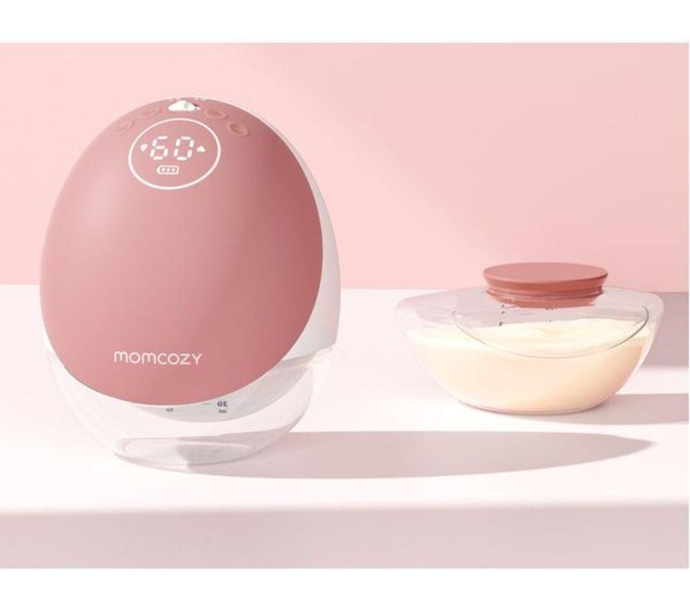 MOMCOZY M9 Mobile Flow Single Breast Pump - Pink & White image number 4 of 8