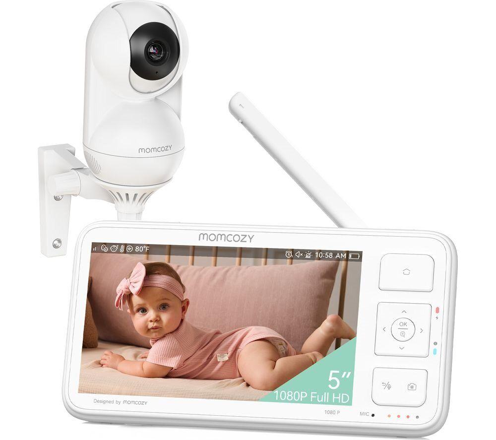 MOMCOZY BM03 5.5" LCD Screen Video Baby Monitor - White image number 7 of 7