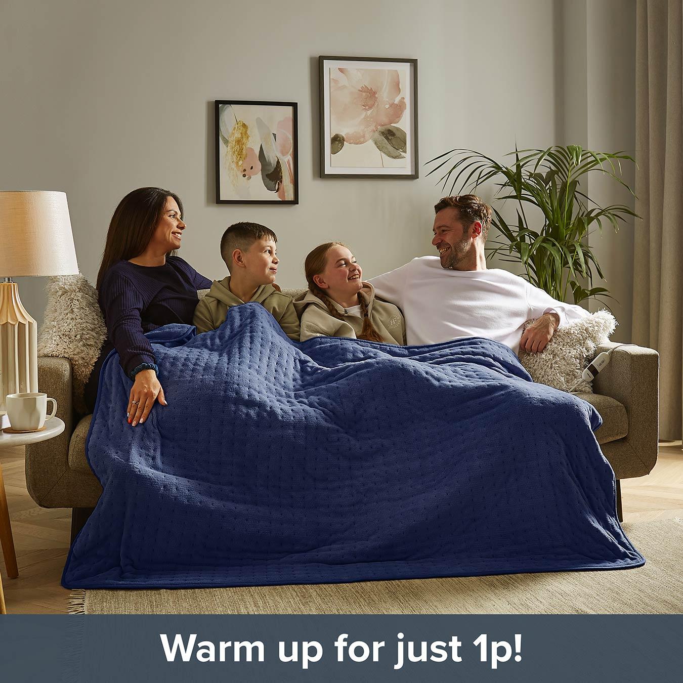 SILENTNIGHT Comfort Control Heated Throw - Navy, 160 x 120 cm image number 4 of 7