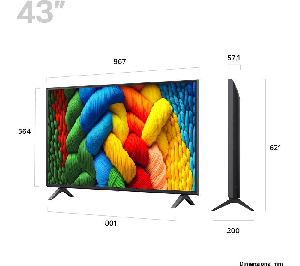 LG NANO80 43" NanoCell AI 4K HDR Smart TV 2025 - 43NANO80A6B image number 12 of 13