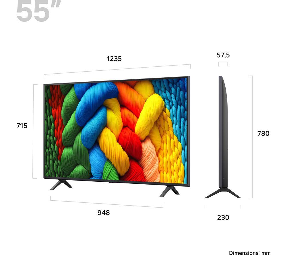 LG NANO80 55" NanoCell AI 4K HDR Smart TV 2025 - 55NANO80A6B image number 12 of 13