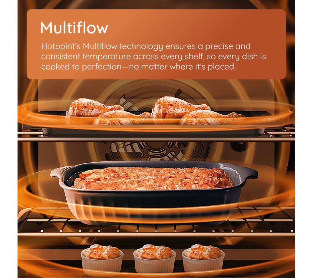 HOTPOINT Multiflow H6V5KMX/UK 60cm Electric Ceramic Cooker - Stainless Steel image number 2 of 8