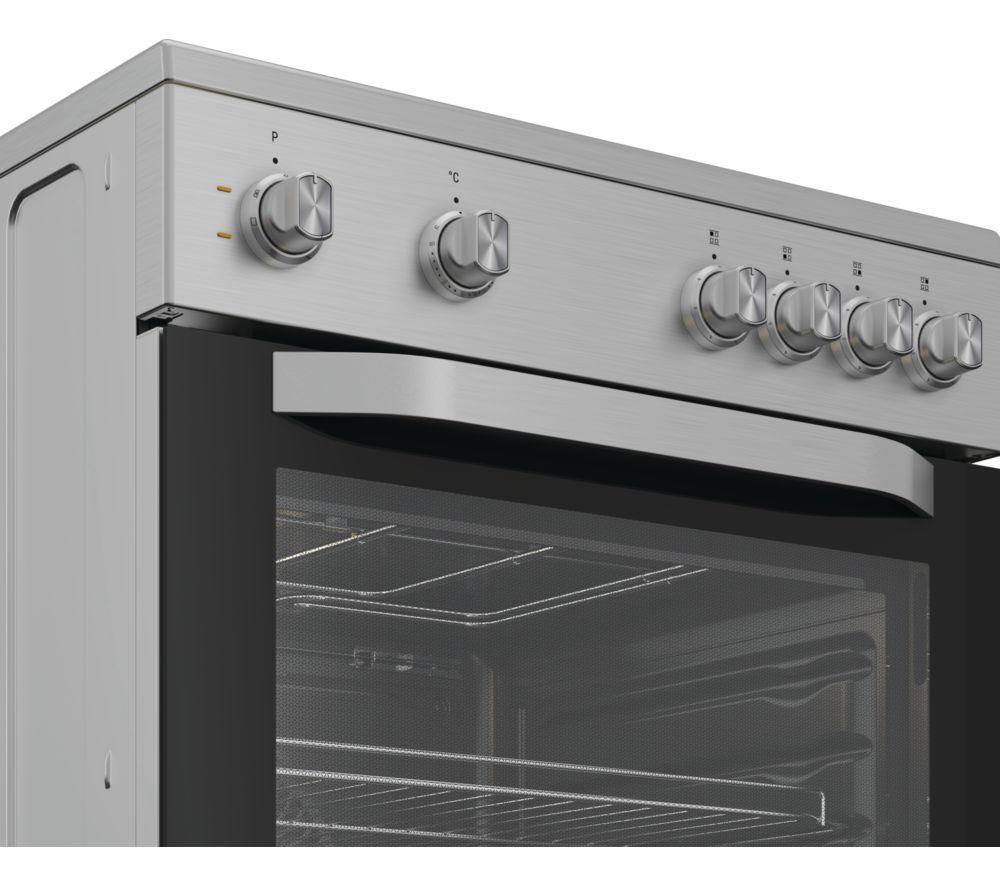 HOTPOINT Multiflow H6V5KMX/UK 60cm Electric Ceramic Cooker - Stainless Steel image number 4 of 8