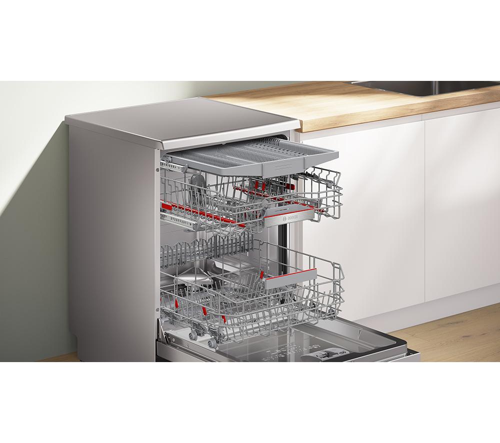 BOSCH Series 6 PerfectDry SMS6TCI02G Full-size WiFi-enabled Dishwasher - Brushed Steel image number 13 of 16