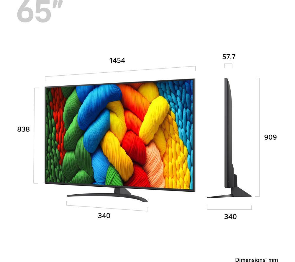 LG NANO81A 65" NanoCell AI 4K HDR Smart TV 2025 - 65NANO81A6A image number 10 of 11