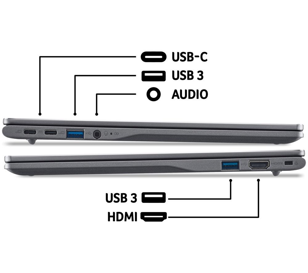 ACER 514 14" Chromebook Plus - Intel&reg; Core&trade; 5, 512 GB SSD, Grey image number 10 of 11