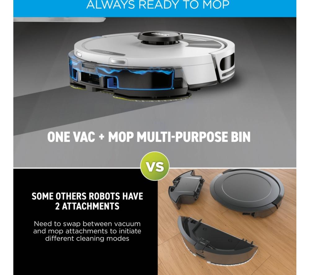 SHARK RV2620WAUKWH Matrix Plus 2-in-1 Robot Vacuum Cleaner - White image number 3 of 16