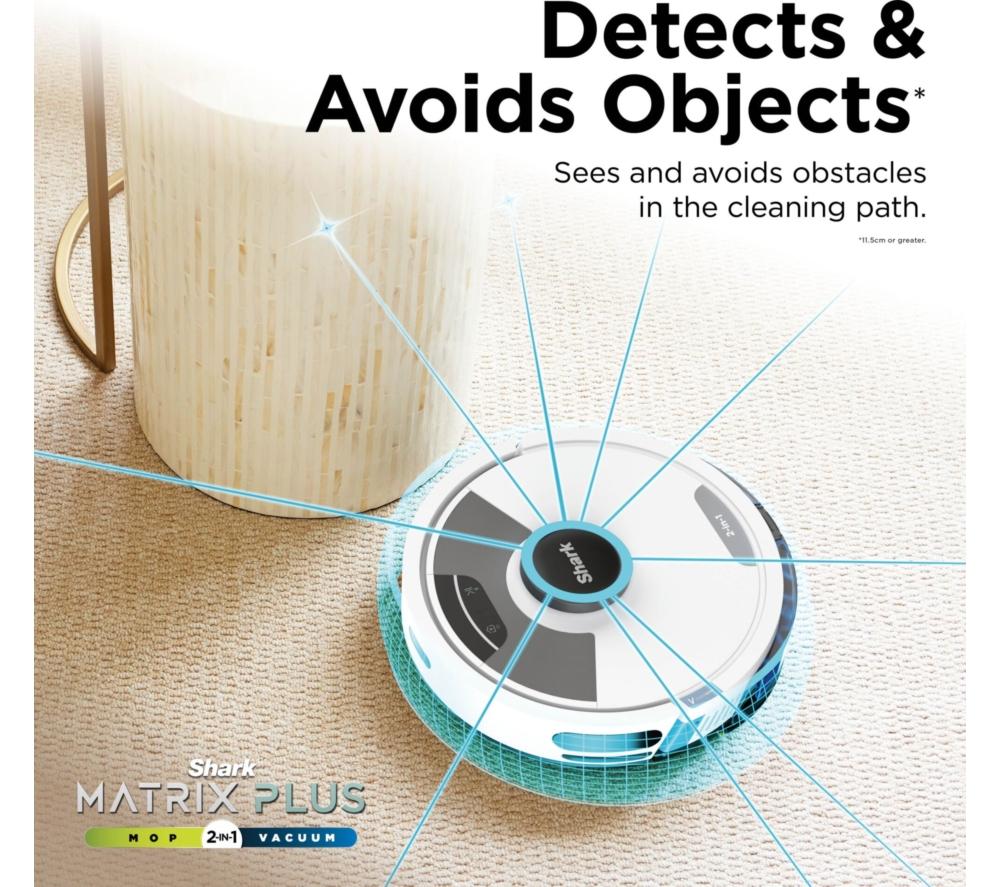 SHARK RV2620WAUKWH Matrix Plus 2-in-1 Robot Vacuum Cleaner - White image number 11 of 16