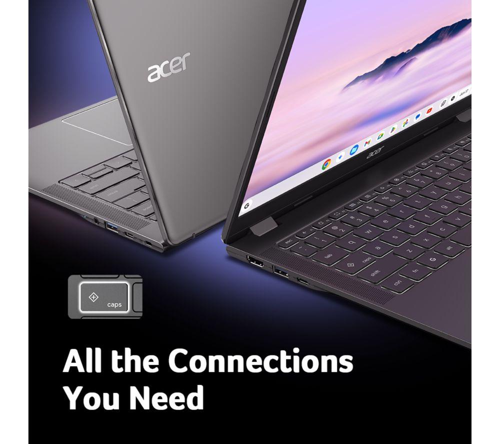 ACER 514 14" Chromebook Plus - Intel&reg; Core&trade; 3, 128 GB eMMC, Grey image number 6 of 6