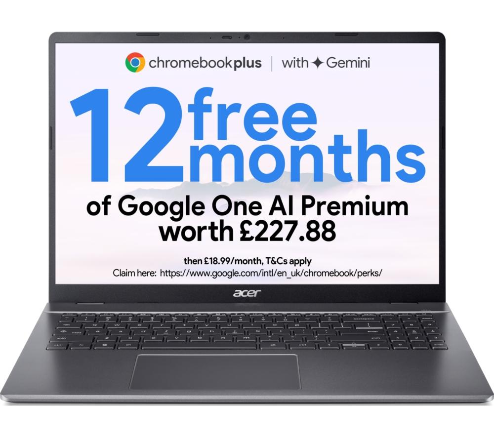 ACER 516 16inch Chromebook Plus - Intel®Core  i3, 128 GB UFS, Grey