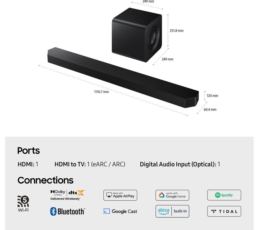SAMSUNG HW-Q800F/XU 5.1.2 Wireless Sound Bar with Dolby Atmos & DTS Virtual:X image number 10 of 10
