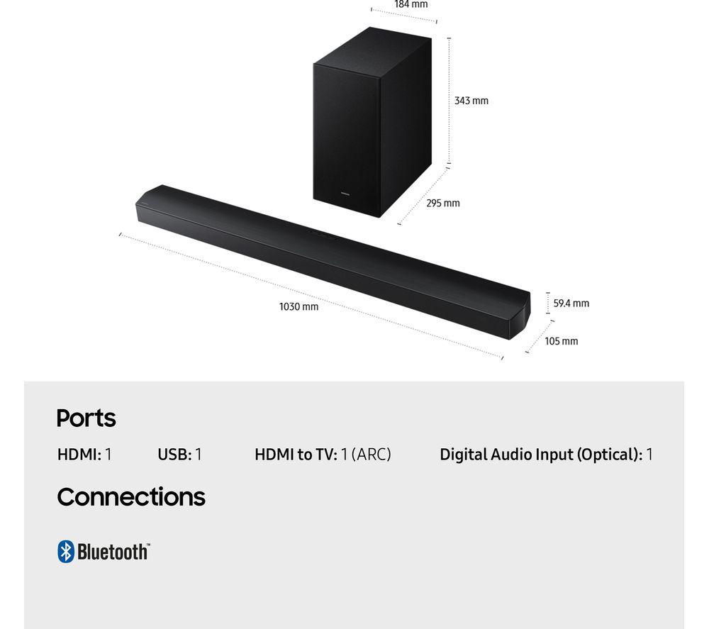 SAMSUNG HW-B750F/ XU 5.1 Wireless Sound Bar with DTS Virtual:X image number 9 of 11