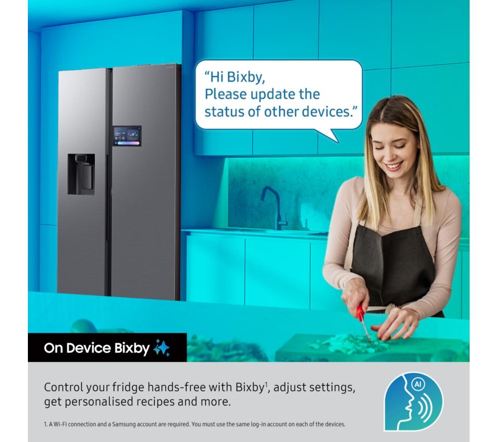 SAMSUNG Bespoke AI Series 9 RM90F67CECEU Smart Fridge Freezer - Black image number 5 of 11