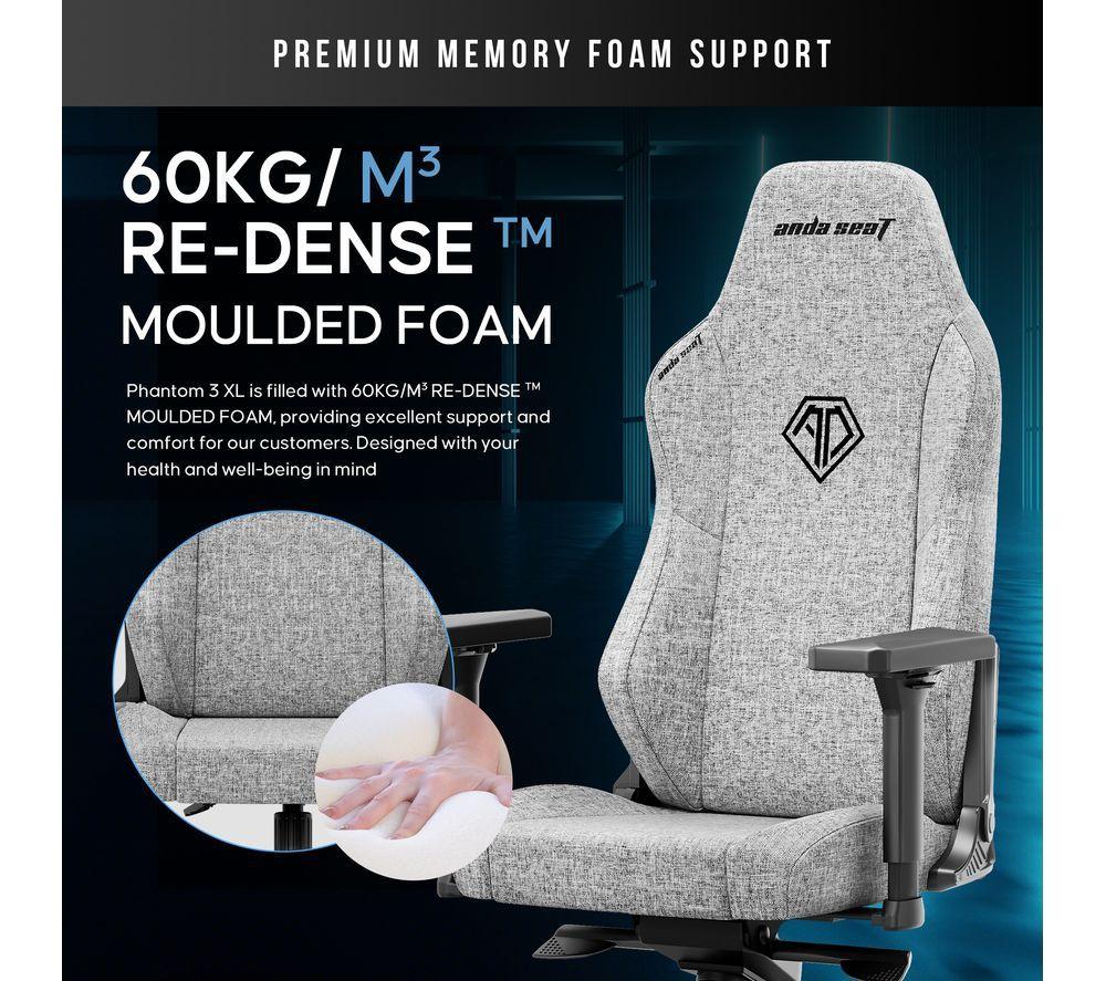 ANDASEAT Phantom Series Gaming Chair - XL, Grey image number 6 of 11