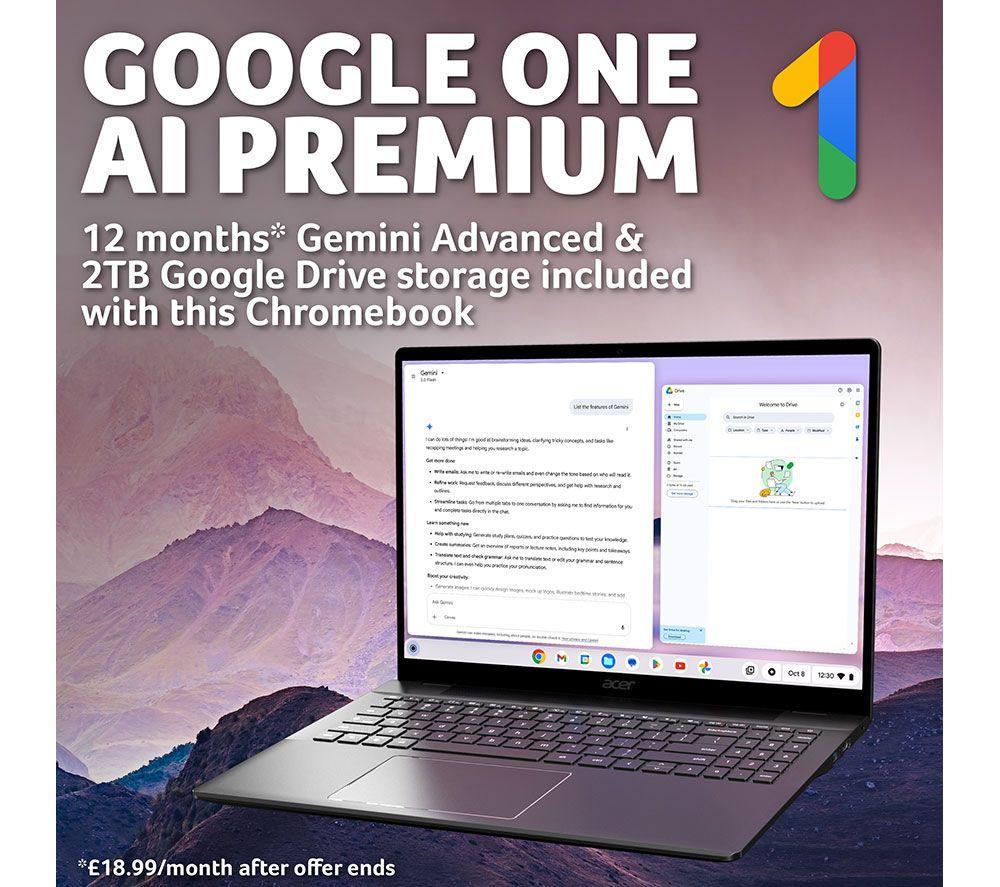 ACER 516 16" Chromebook Plus - Intel&reg; Core&trade; i5, 256 GB SSD, Grey image number 11 of 17