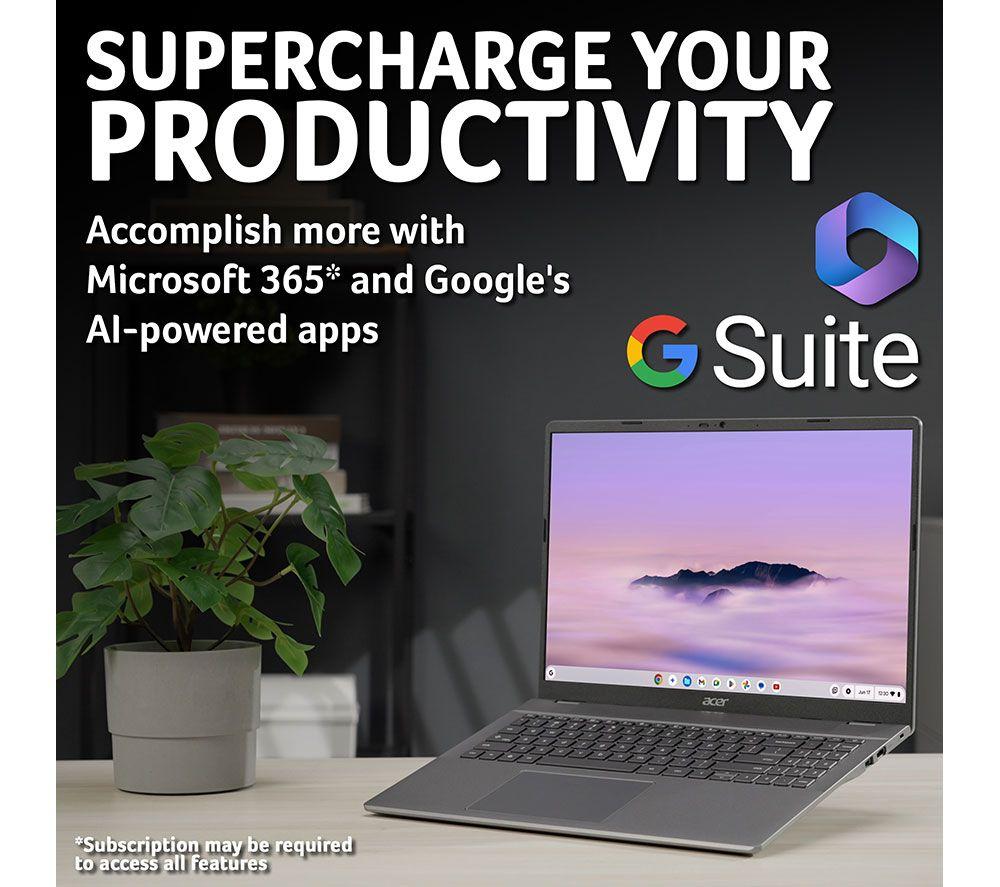 ACER 516 16" Chromebook Plus - Intel&reg; Core&trade; i5, 256 GB SSD, Grey image number 15 of 17